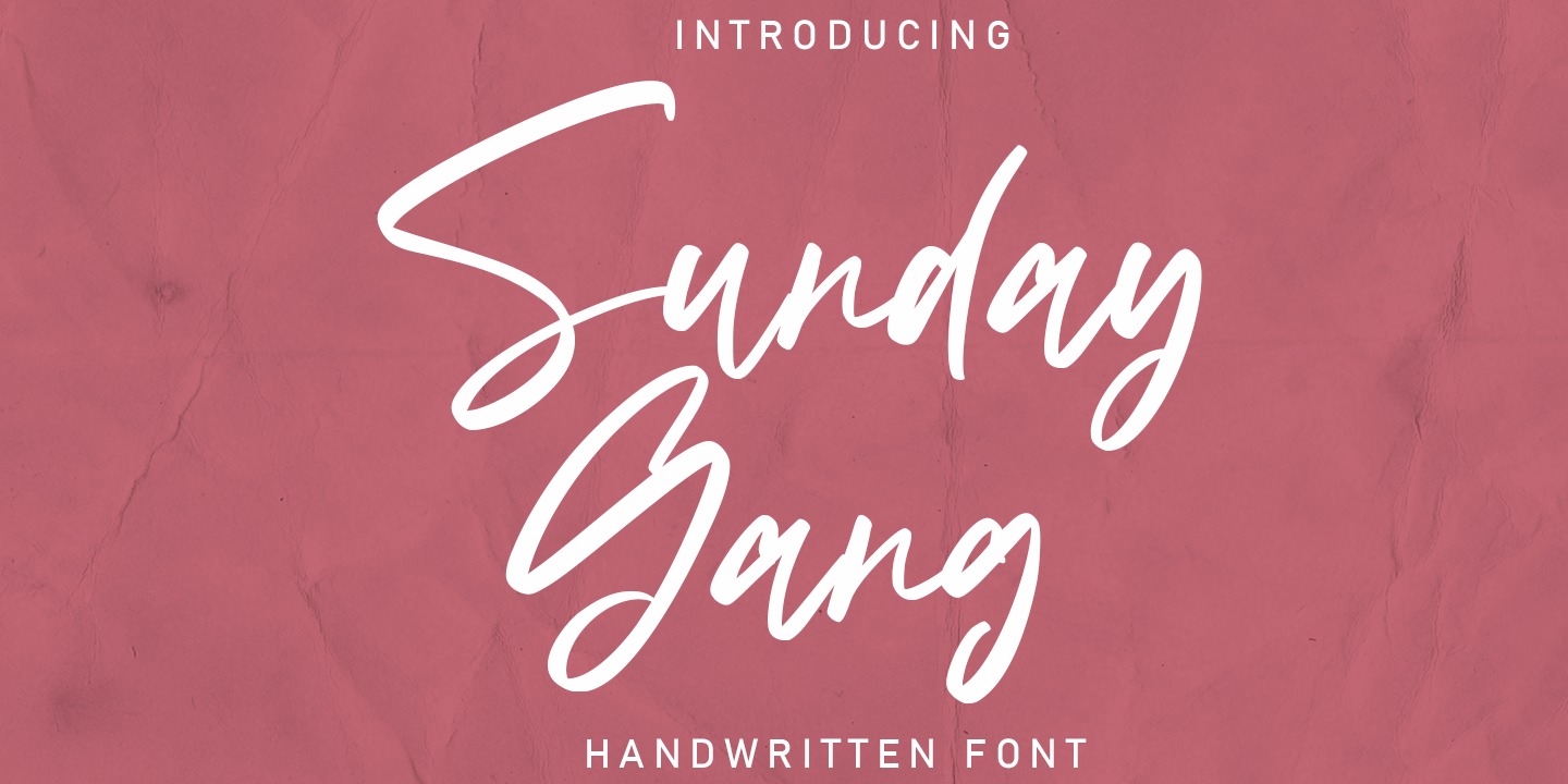 Sunday Gang Regular Font preview